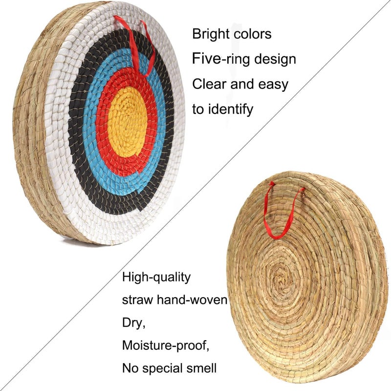 AUVIM Archery Target - Backyard Straw Archery Target for Recurve Compound or Longbow - 20 Inch Traditional Bow Arrow Target for Kids Youth Adult Archery Hunting Practice - Image 3